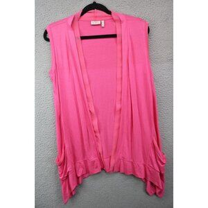 LOGO by Lori Goldstein Open Front Topper Cardigan-Size Small-Soft